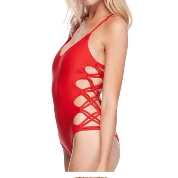 BODY GLOVE Womens Standard Smoothies Crissy 1 Piece Swimsuit Strappy Sides NWT - Picture 6 of 13
